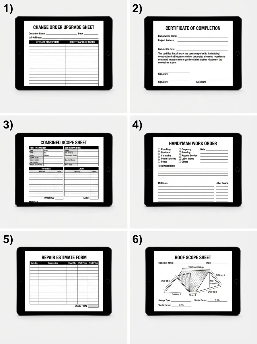 Construction form library preview